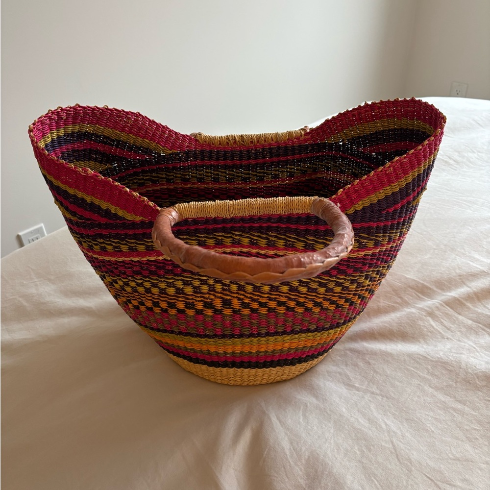 Woven Multicolor Tote Bag